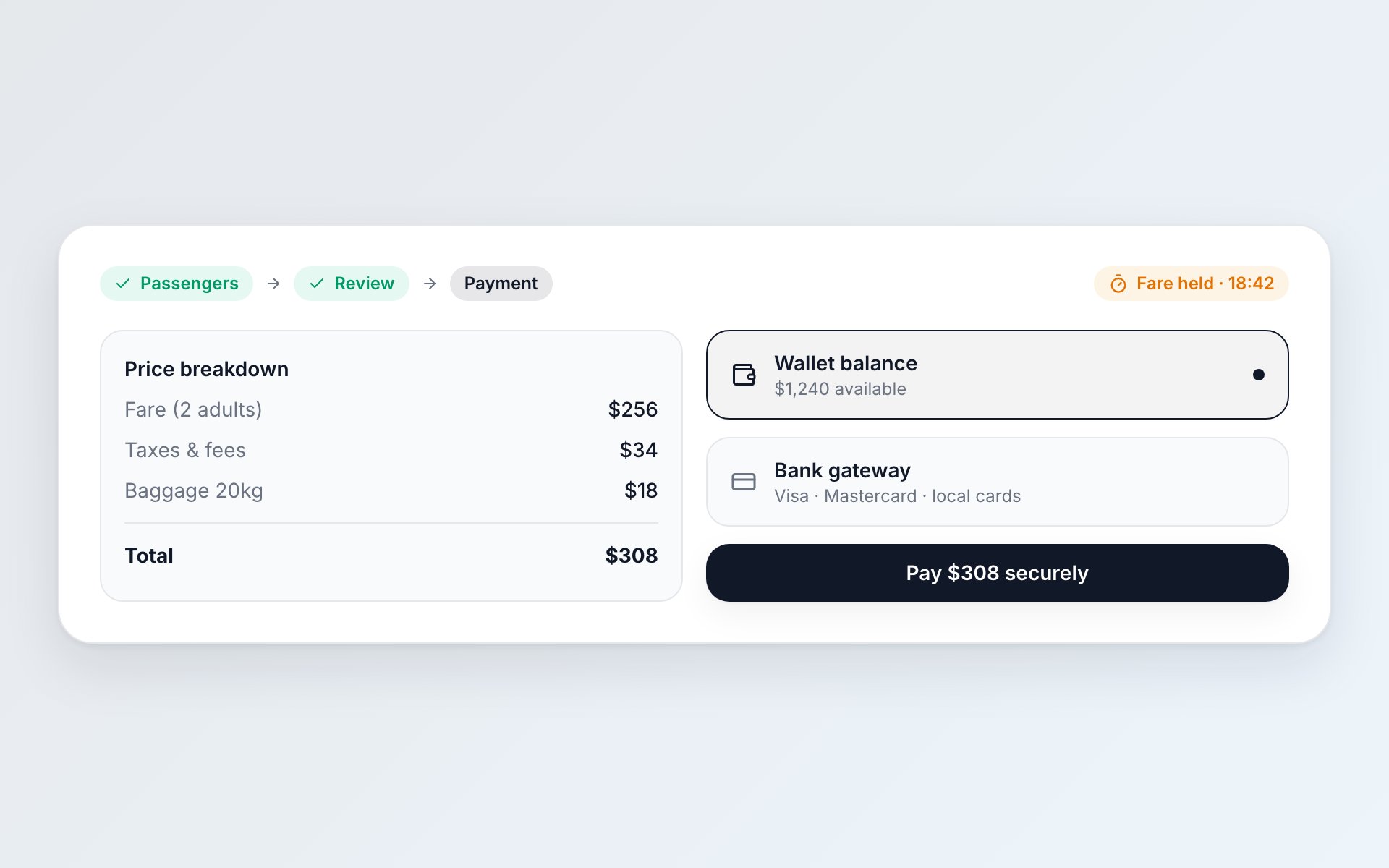 Secure checkout