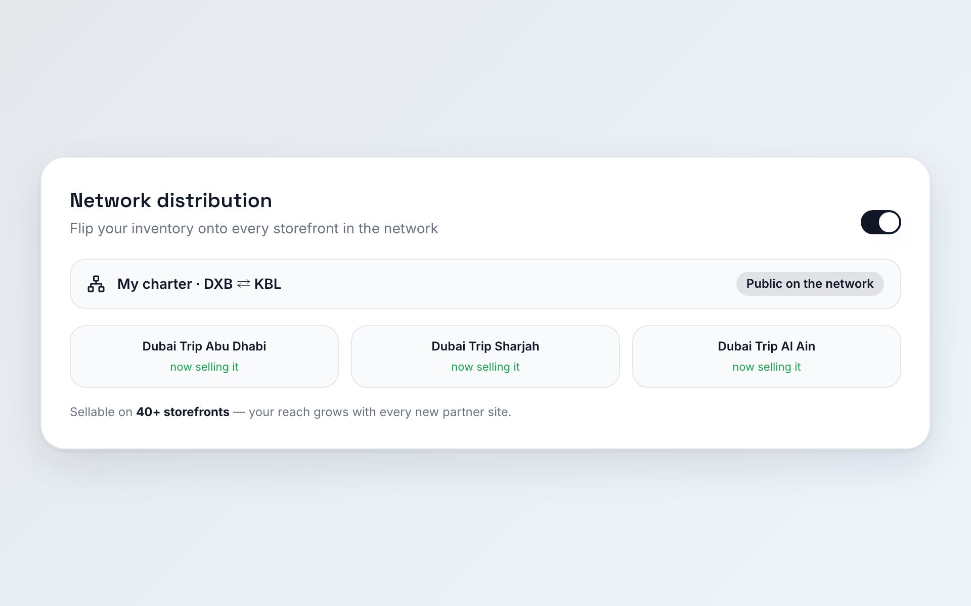 Network distribution
